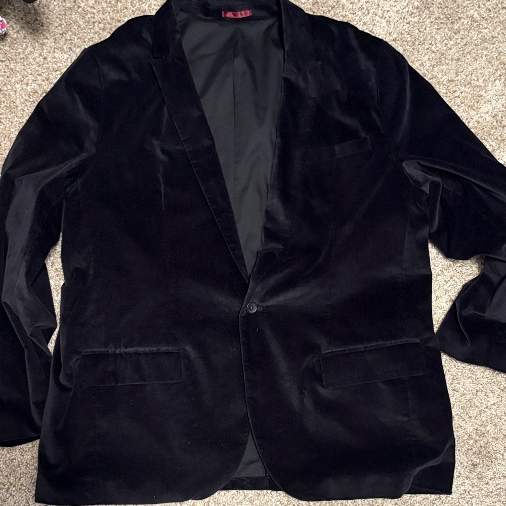 Old Navy Men's Elegant Black Velvet Blazer